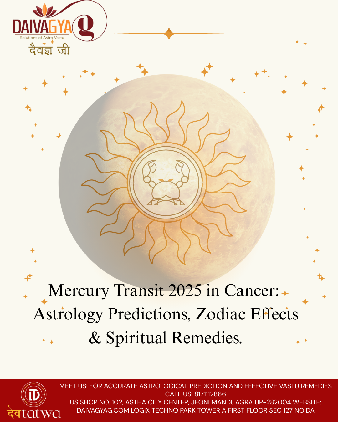 Mercury Transit 2025 in Cancer: Astrology Predictions, Zodiac Effects & Spiritual Remedies.
